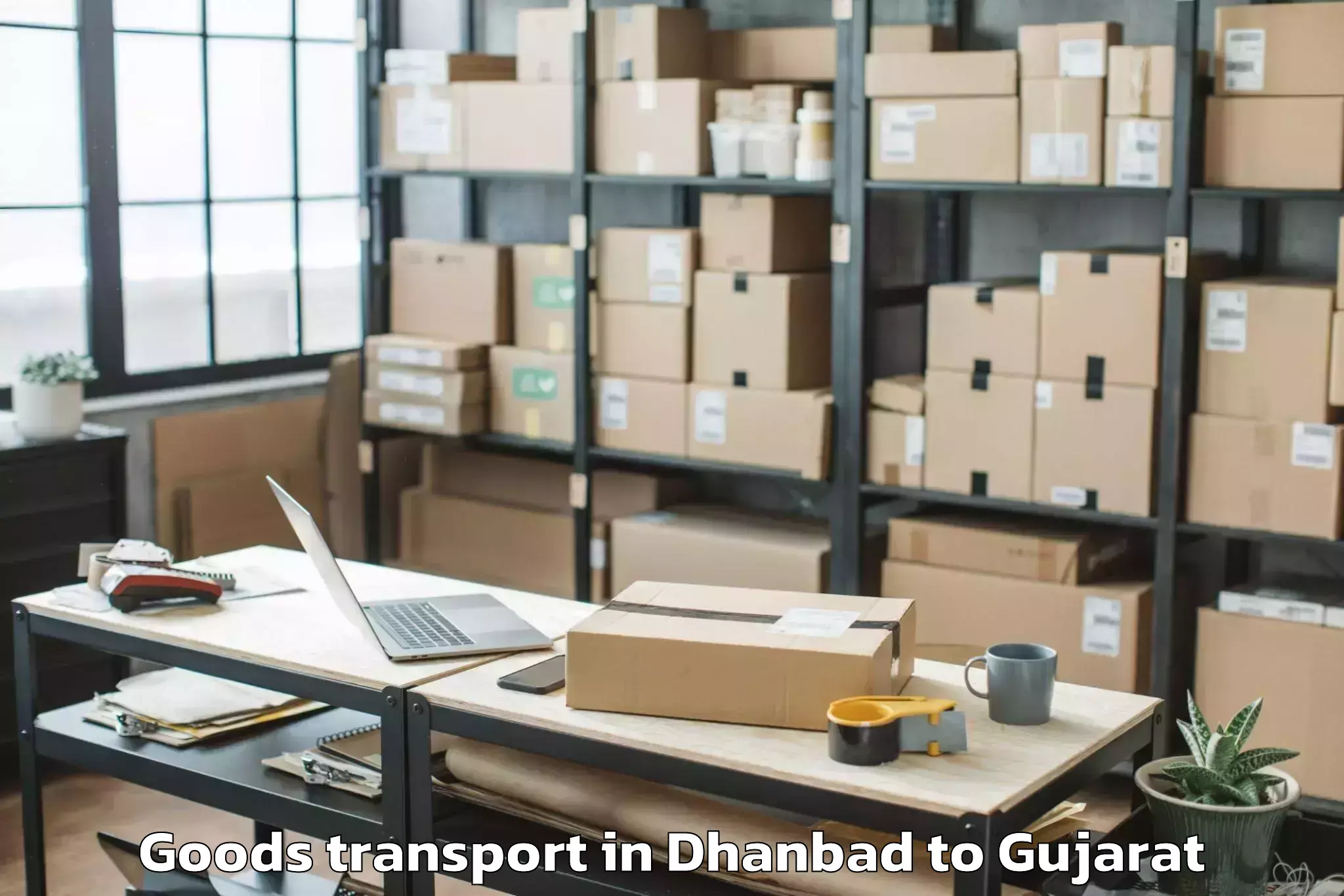 Expert Dhanbad to Satlasana Goods Transport